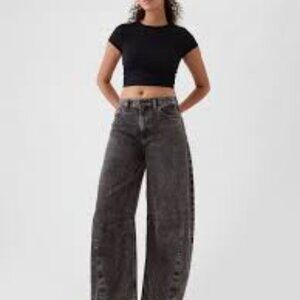 26 Petite Gap Horseshoe Jeans (Black/Dark Gray)